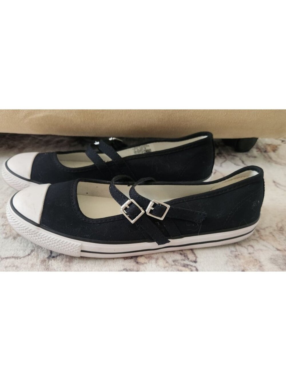 Converse Women's Sz. 9 Black & White Chuck Taylor Mary Jane Low Top Sneakers